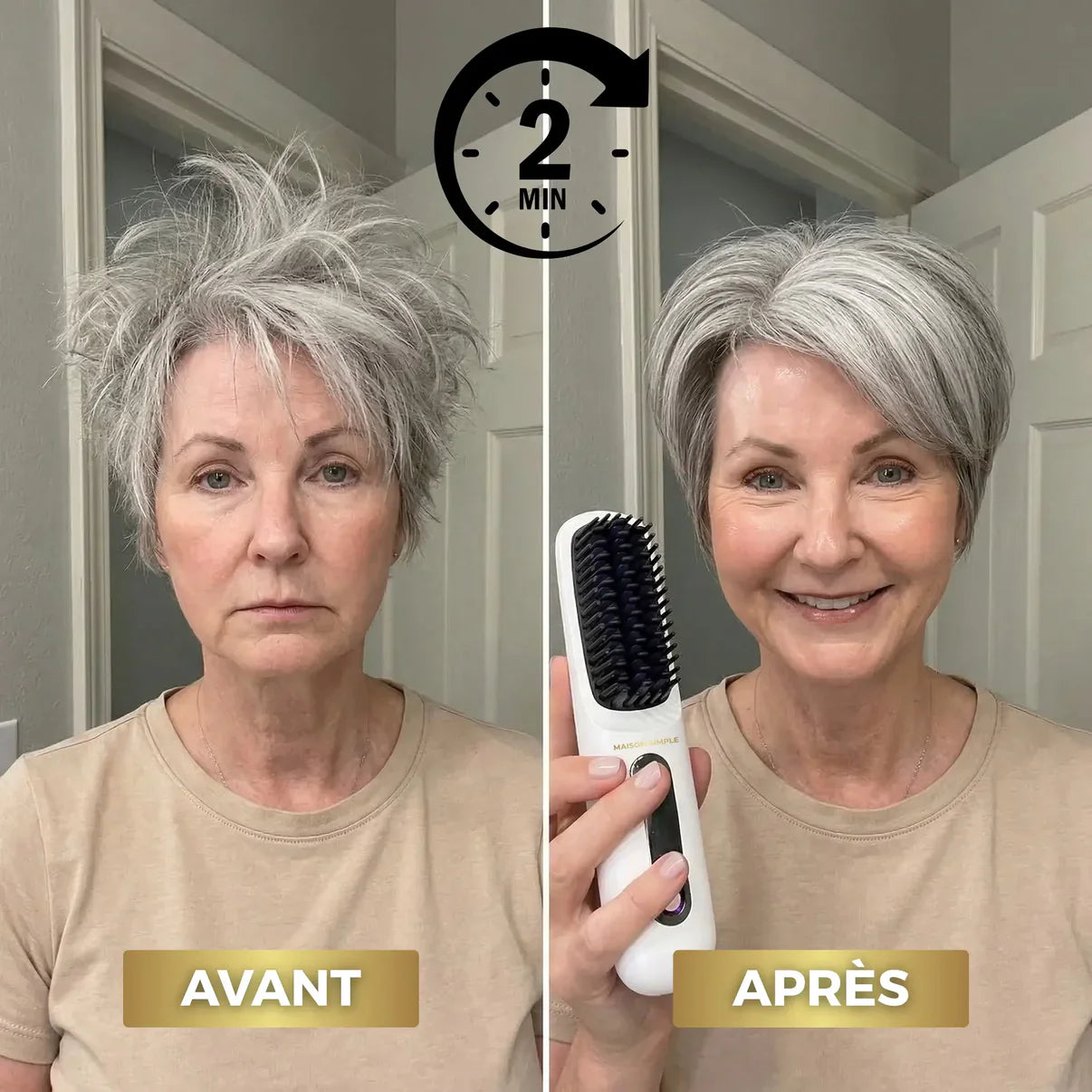 Lissorya™ | Brosse pour Cheveux Courts